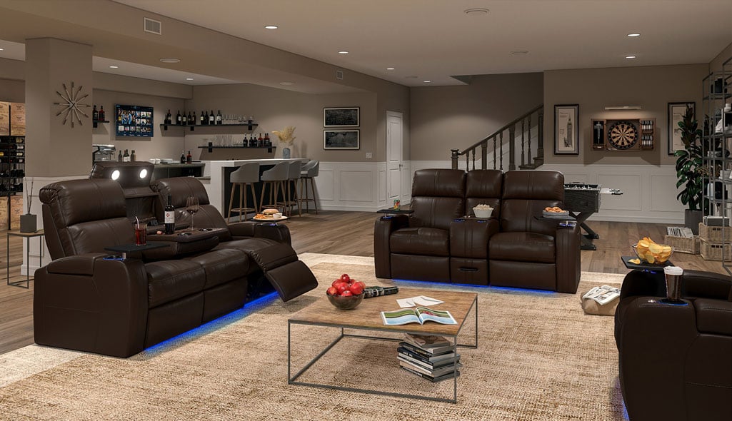 Home Theater Seating Sofa & Loveseat Collections